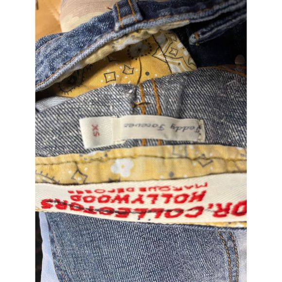New Free People X Dr. Collectors Denim Patchwork Jeans Size Xs - Picture 10 of 10